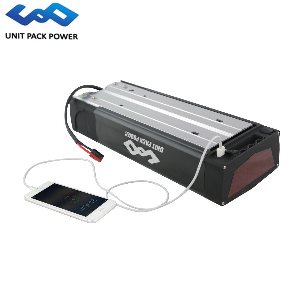 Rear Rack E-Bike Battery – 48V / 52V (20Ah-27Ah) – Standard Cells, 250W-2000W Compatibility