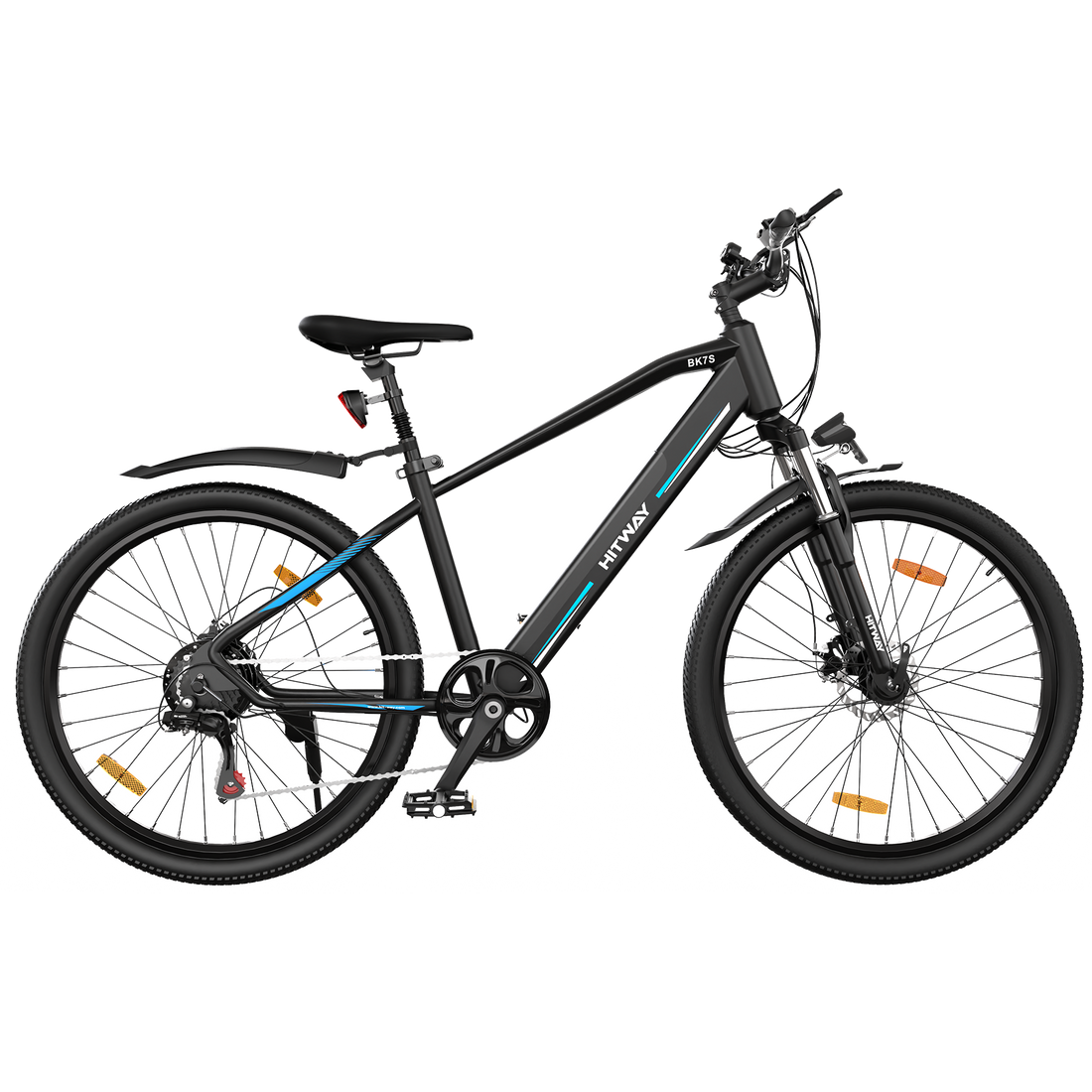 Hitway BK7S 2025 Version 250W 26" Mountain Electric Bike 36V 12Ah Battery Front Suspension Spoked Wheels