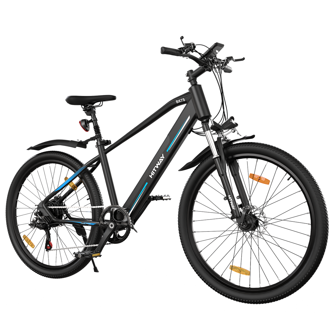 Hitway BK7S 2025 Version 250W 26" Mountain Electric Bike 36V 12Ah Battery Front Suspension Spoked Wheels