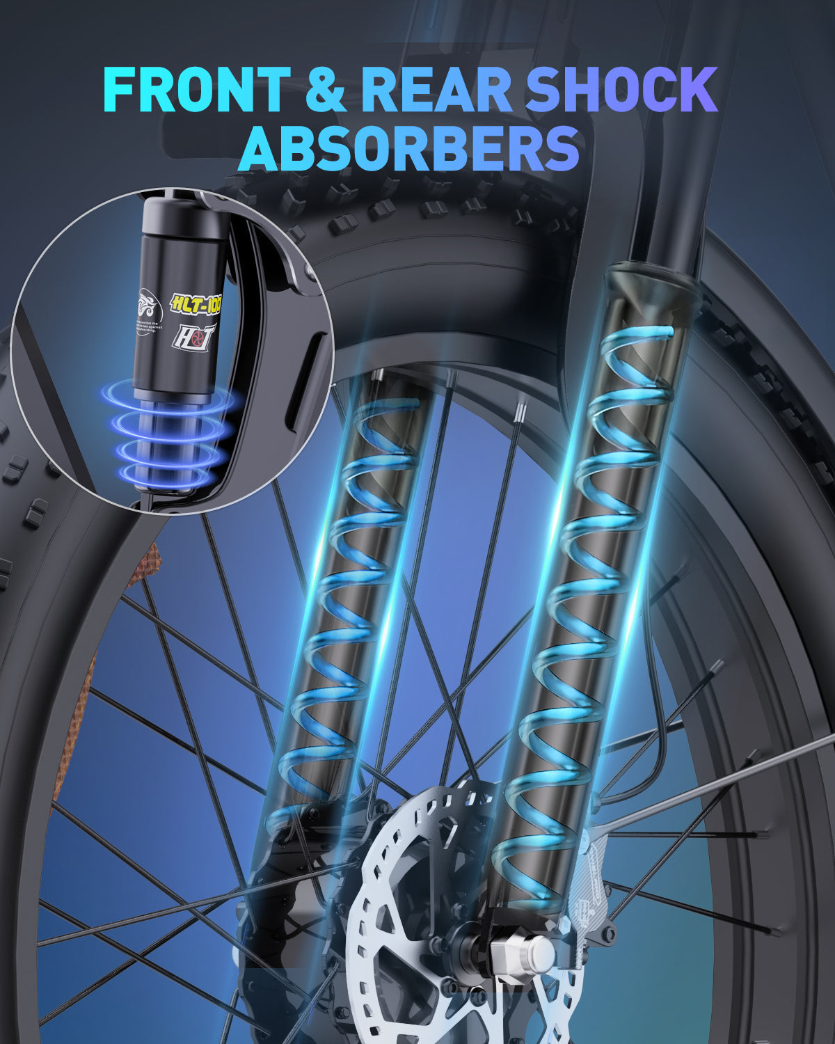 Ridstar® E Bike E26 Pro Fat Tire Mountain Electric Bike