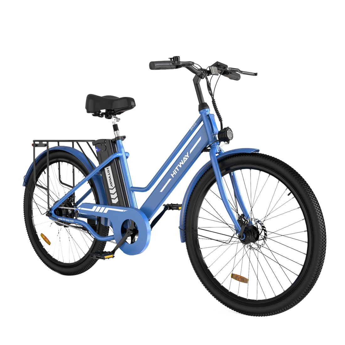 Hitway BK8S 2025 Version 250W 26" City Hybrid Electric Bike 36V 8.4Ah Battery Step-Through Frame