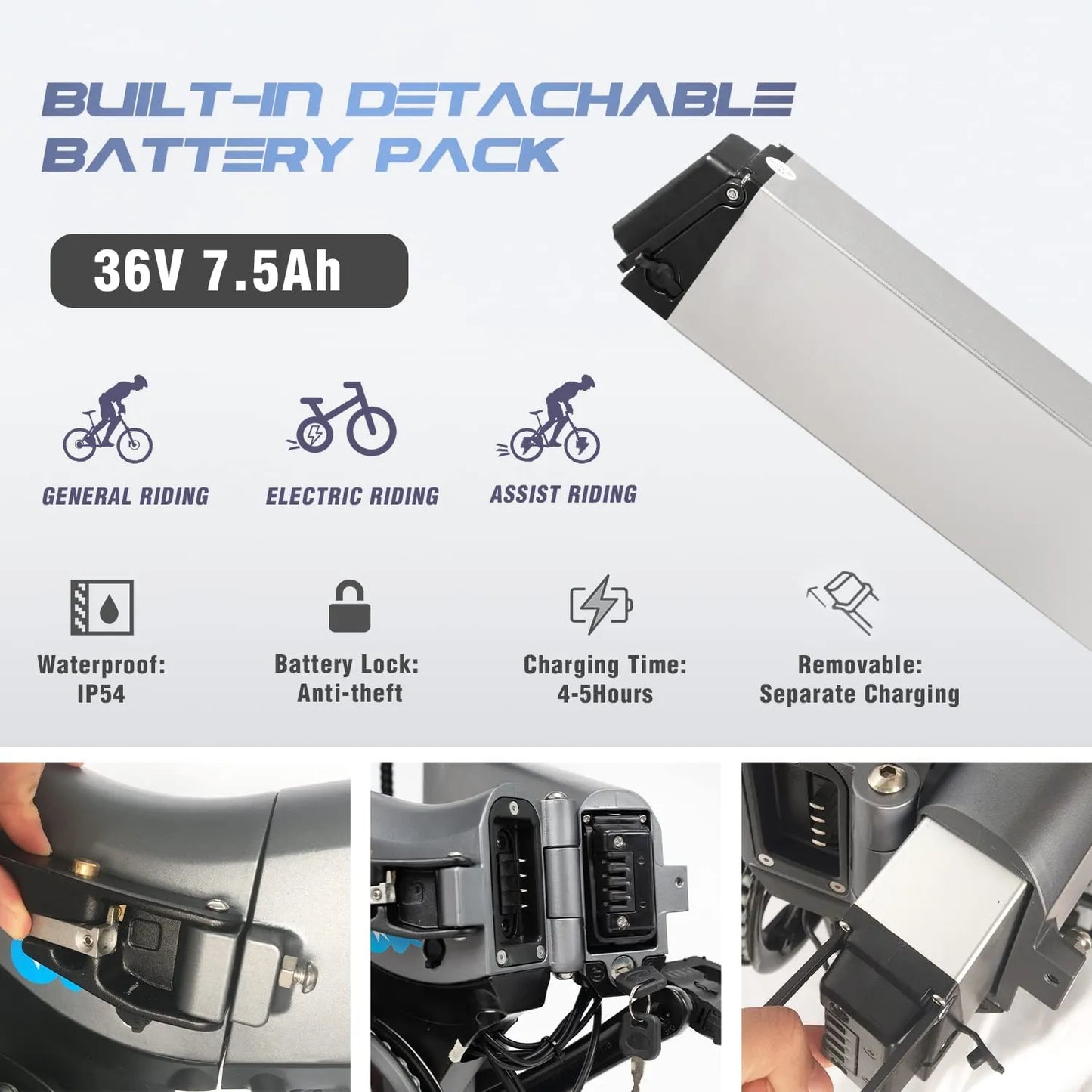 Hitway BK2 2025 Version 250W 16" Foldable Electric Bike 36V 7.8Ah Battery Lightweight Urban Commuter