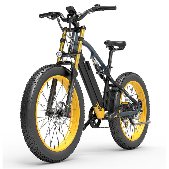 LANKELEISI RV700 1000W 26" Fat Bike Full Suspension E-Mountain bike 48V 16Ah E-MTB 42kmh