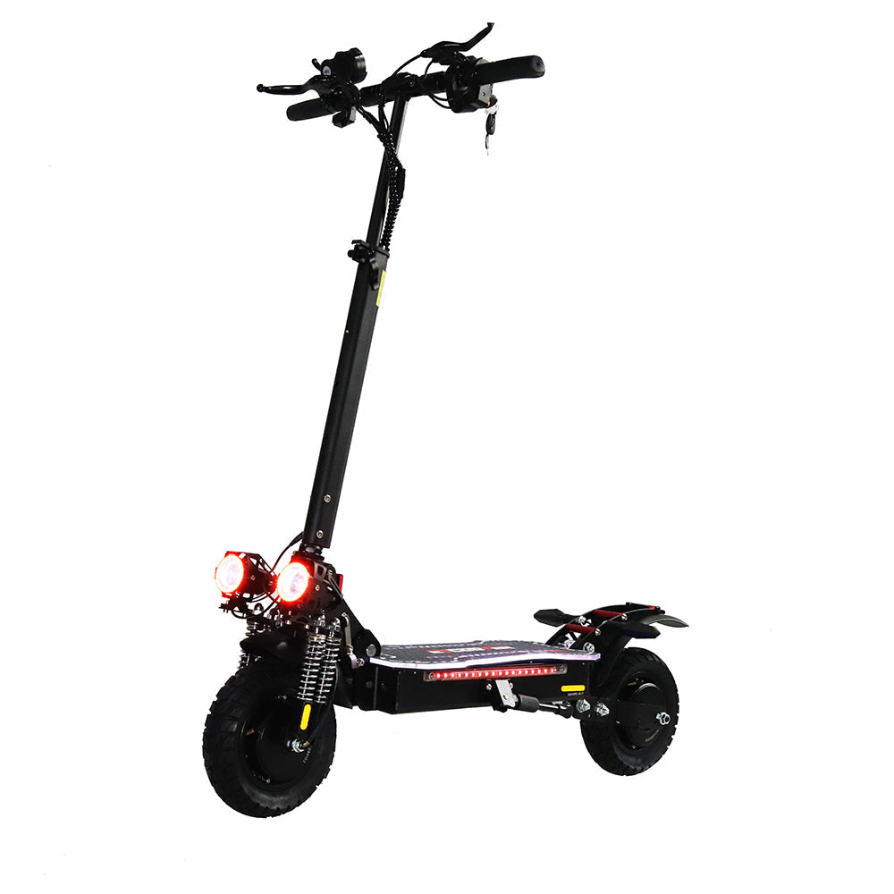Emanba V-X6 PRO 2400W Dual Motor 10" Off-Road Electric Scooter 60km/h 48V 21Ah Foldable Commuter with Front+Rear Suspension