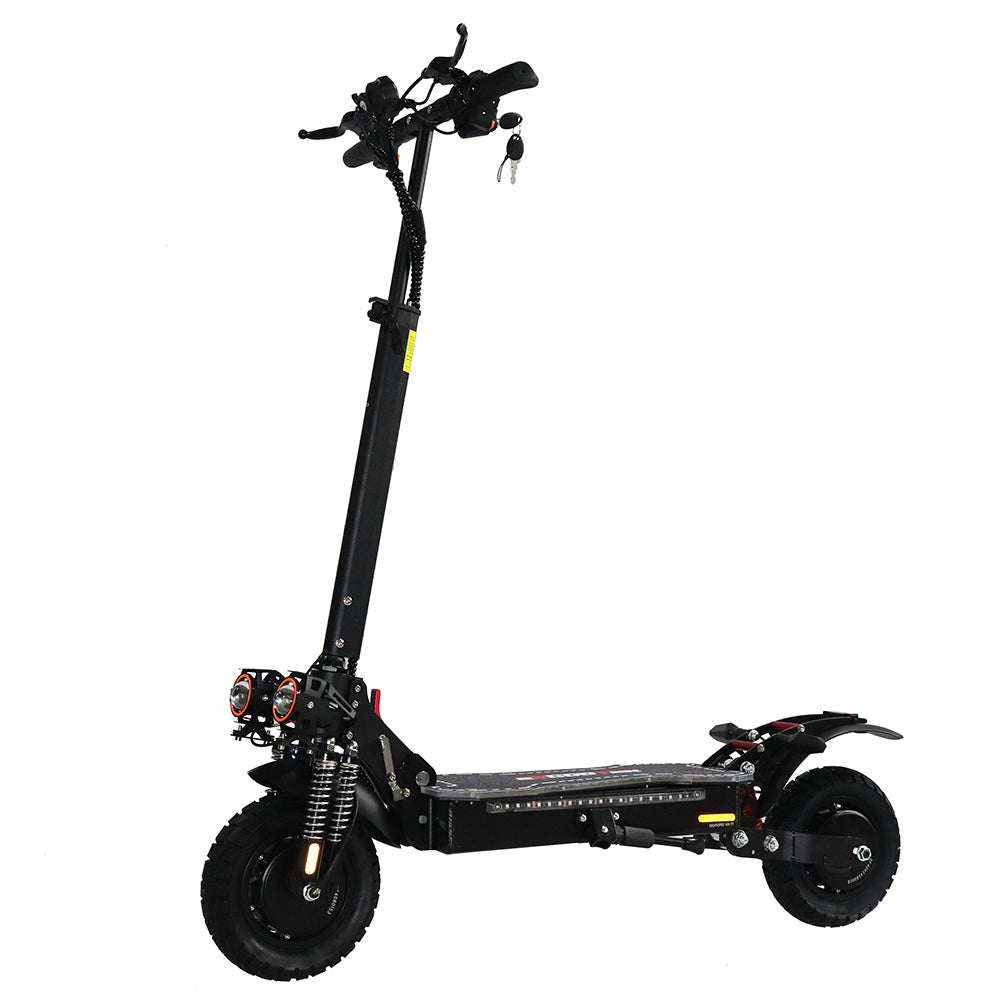 Emanba V-X6 PRO 2400W Dual Motor 10" Off-Road Electric Scooter 60km/h 48V 21Ah Foldable Commuter with Front+Rear Suspension