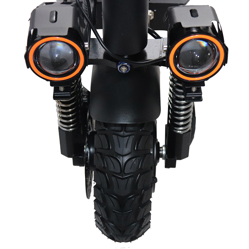 Emanba V-X6 PRO 2400W Dual Motor 10" Off-Road Electric Scooter 60km/h 48V 21Ah Foldable Commuter with Front+Rear Suspension