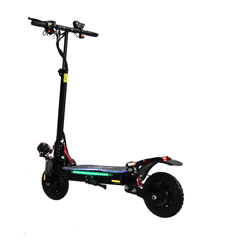 Emanba V-X6 PRO 2400W Dual Motor 10" Off-Road Electric Scooter 60km/h 48V 21Ah Foldable Commuter with Front+Rear Suspension