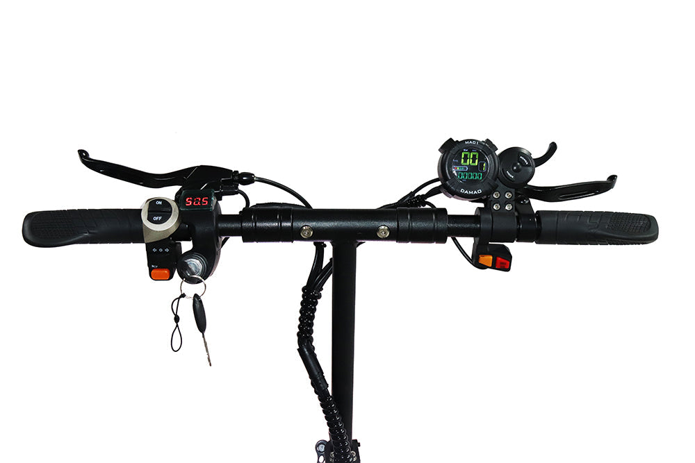 Emanba V-X6 PRO 2400W Dual Motor 10" Off-Road Electric Scooter 60km/h 48V 21Ah Foldable Commuter with Front+Rear Suspension