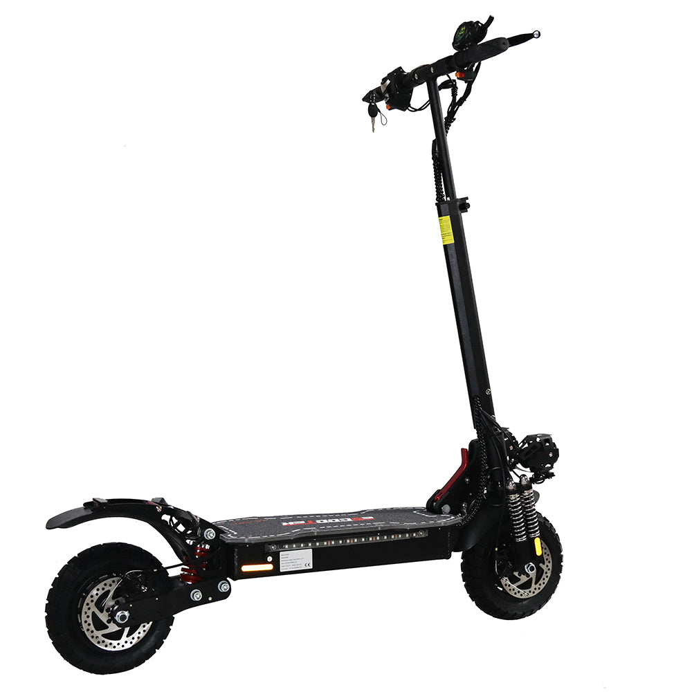 Emanba V-X6 PRO 2400W Dual Motor 10" Off-Road Electric Scooter 60km/h 48V 21Ah Foldable Commuter with Front+Rear Suspension