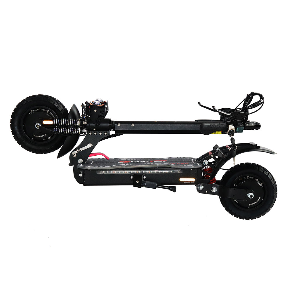 Emanba V-X6 PRO 2400W Dual Motor 10" Off-Road Electric Scooter 60km/h 48V 21Ah Foldable Commuter with Front+Rear Suspension