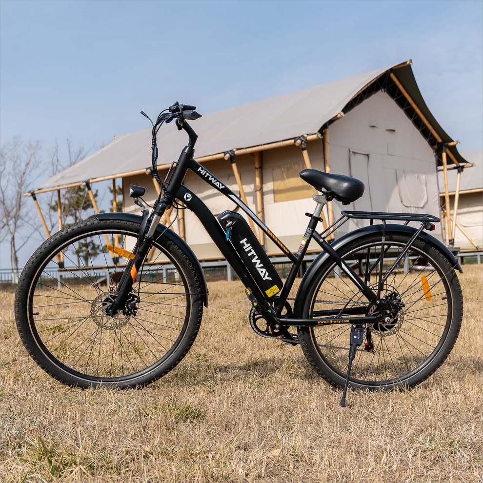 Hitway BK27 2025 Version 250W 28" Trekking Electric Bike 36V 12Ah Battery City Hybrid with Spoked Wheels