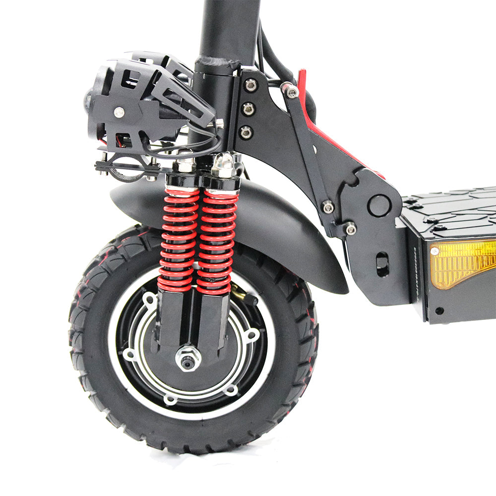 Emanba V-X4 1600W Dual Motor 10" Off-Road Electric Scooter 55km/h 48V 18Ah Foldable Commuter with Front+Rear Suspension