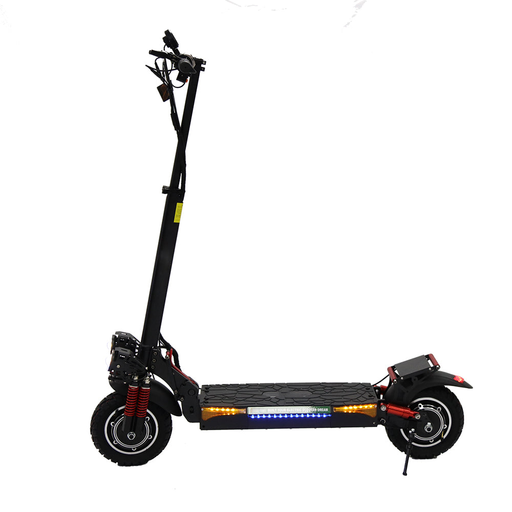 Emanba V-X4 1600W Dual Motor 10" Off-Road Electric Scooter 55km/h 48V 18Ah Foldable Commuter with Front+Rear Suspension