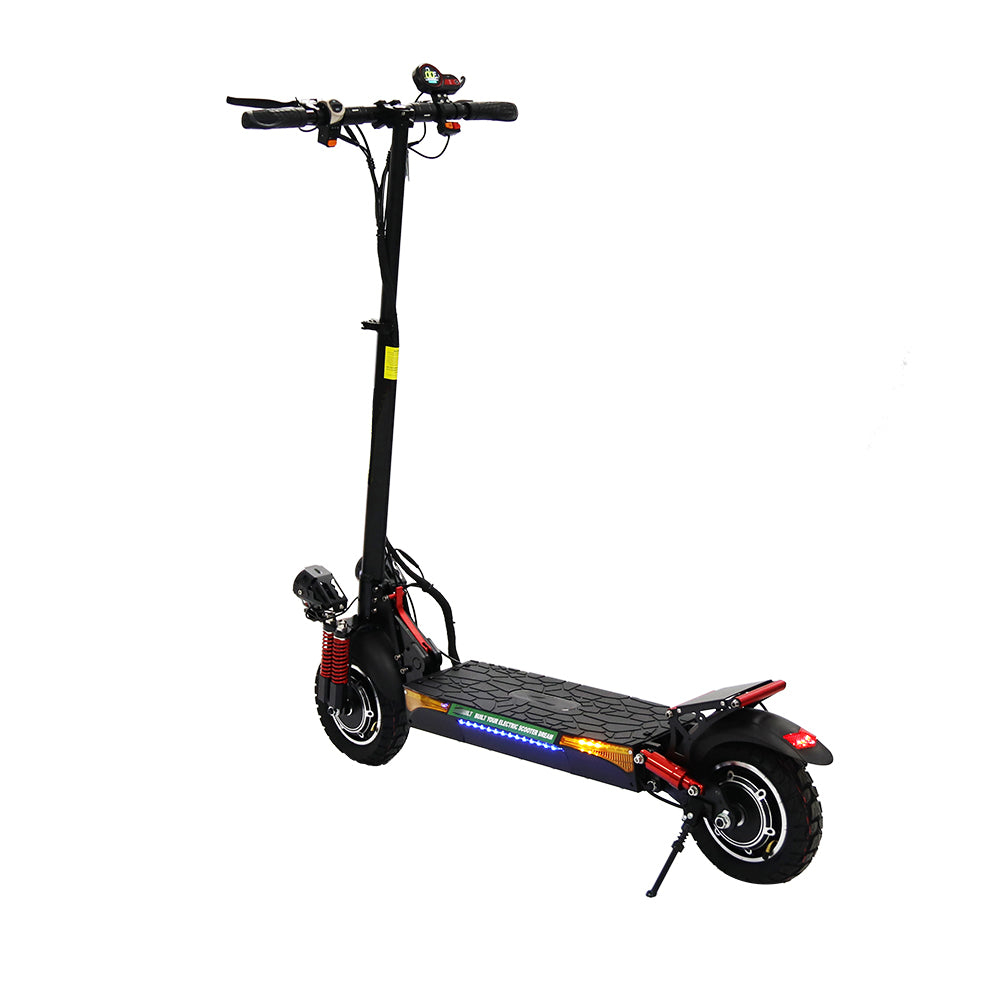 Emanba V-X4 1600W Dual Motor 10" Off-Road Electric Scooter 55km/h 48V 18Ah Foldable Commuter with Front+Rear Suspension