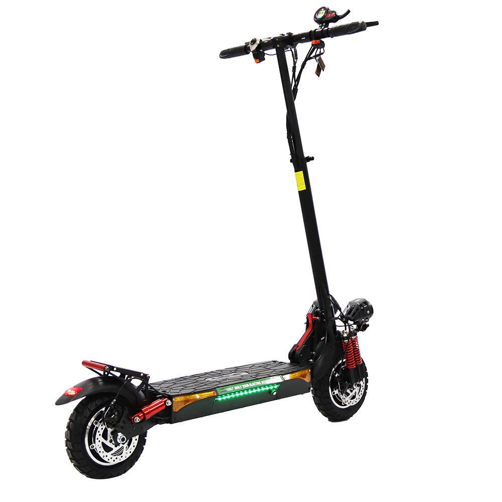 Emanba V-X4 1600W Dual Motor 10" Off-Road Electric Scooter 55km/h 48V 18Ah Foldable Commuter with Front+Rear Suspension