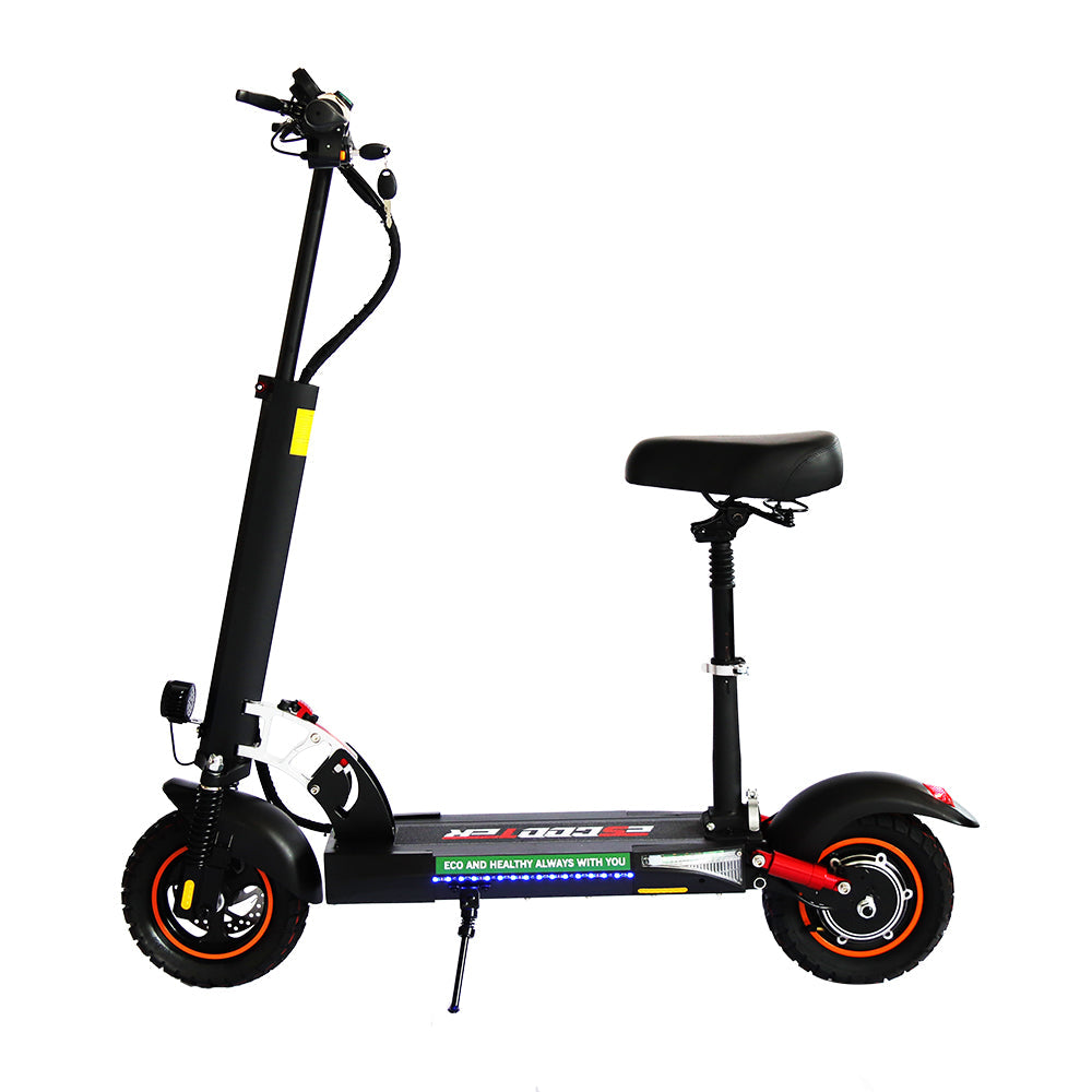 Emanba V-L10 800W 10" Off-Road Electric Scooter 45km/h 48V 13Ah Foldable Commuter with Front & Rear Suspension