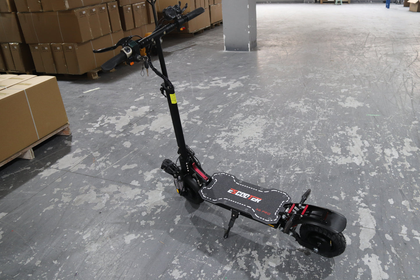 Emanba V-X6 PRO 2400W Dual Motor 10" Off-Road Electric Scooter 60km/h 48V 21Ah Foldable Commuter with Front+Rear Suspension