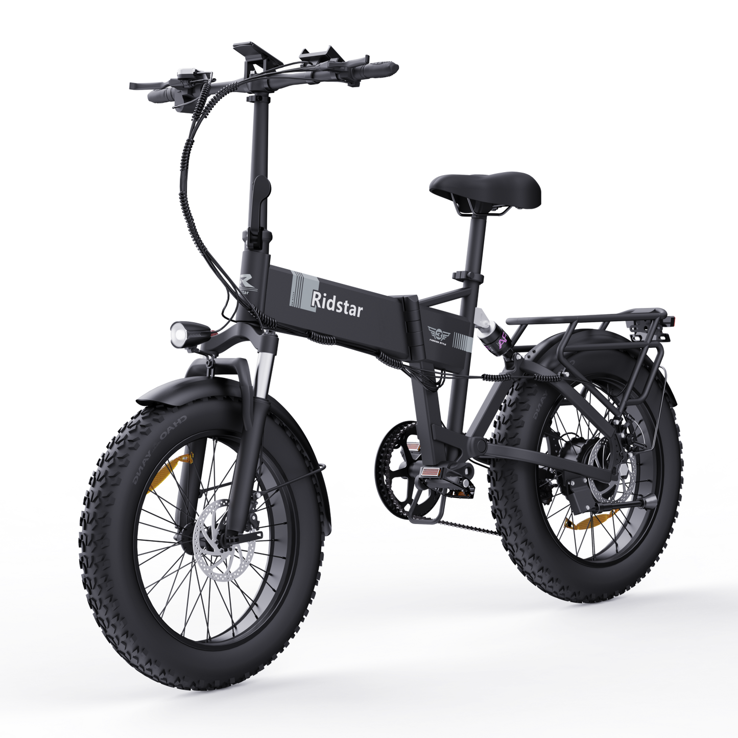 RIDSTAR H20 1000W Fat Tire Foldable Electric Bike – 48V 15Ah Battery, 35-80km Range, Dual Disc Brakes, Full Suspension