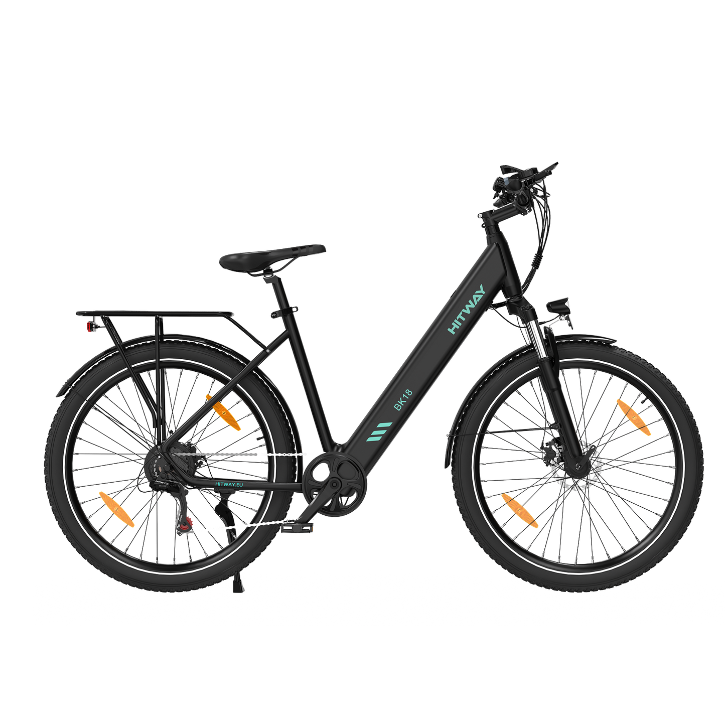 Hitway BK18 2025 Version 250W 27.5" Electric Trekking Bike 36V 12Ah Battery Hybrid Touring E-Bike