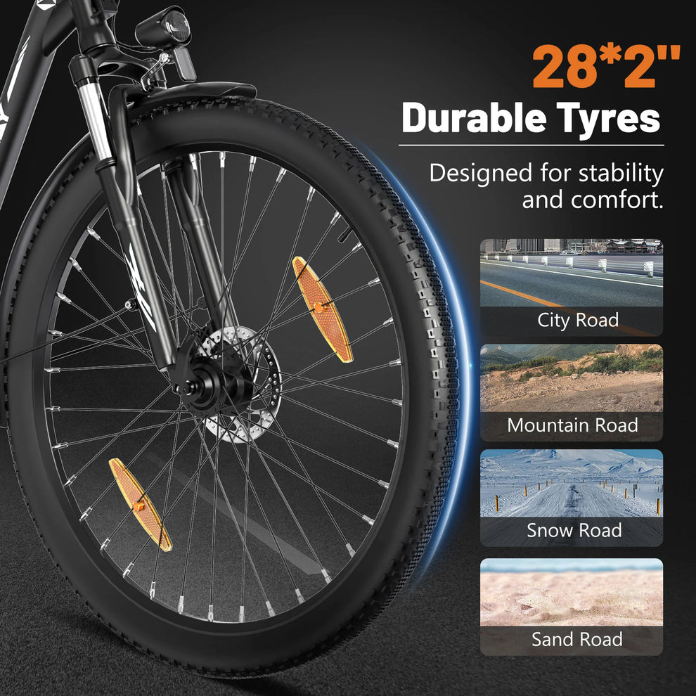 Hitway BK31 2025 Version 250W 28" Step-Through City Electric Bike 36V 13Ah Battery Classic Urban Ride