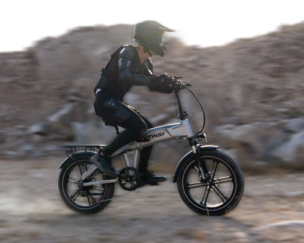Hitway BK36 2025 Version 250W 20" Fat Tire Foldable Electric Bike 48V 10.4Ah Battery All-Terrain City Explorer
