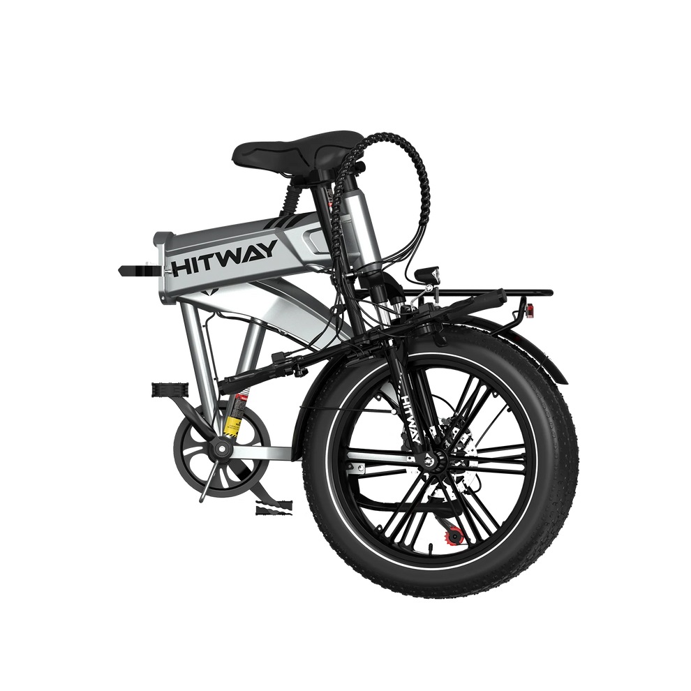 Hitway BK36 2025 Version 250W 20" Fat Tire Foldable Electric Bike 48V 10.4Ah Battery All-Terrain City Explorer