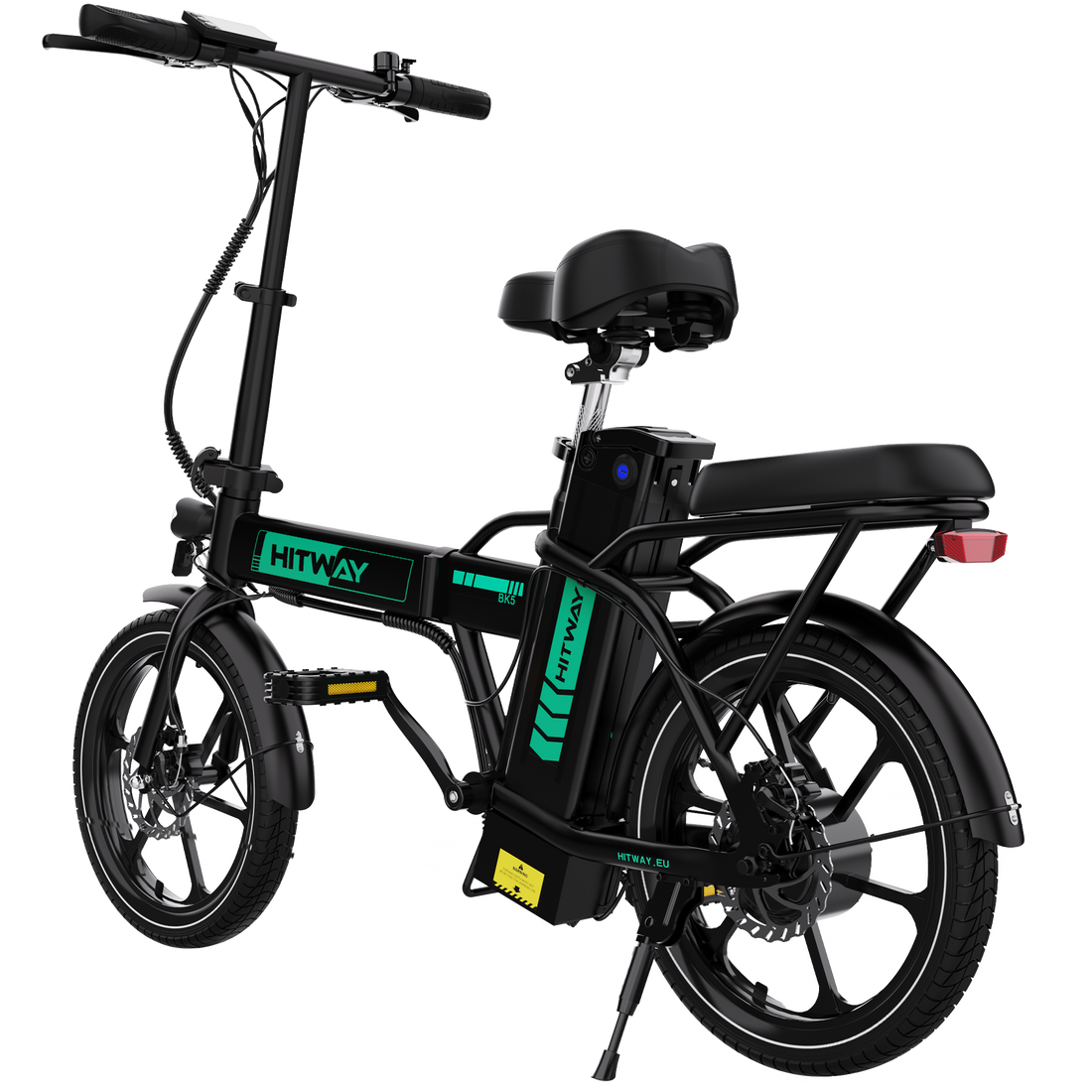 Hitway BK5 2025 Version 250W 16" Foldable Electric Bike 36V 8.4Ah Battery Compact City E-Bike Dual Suspension