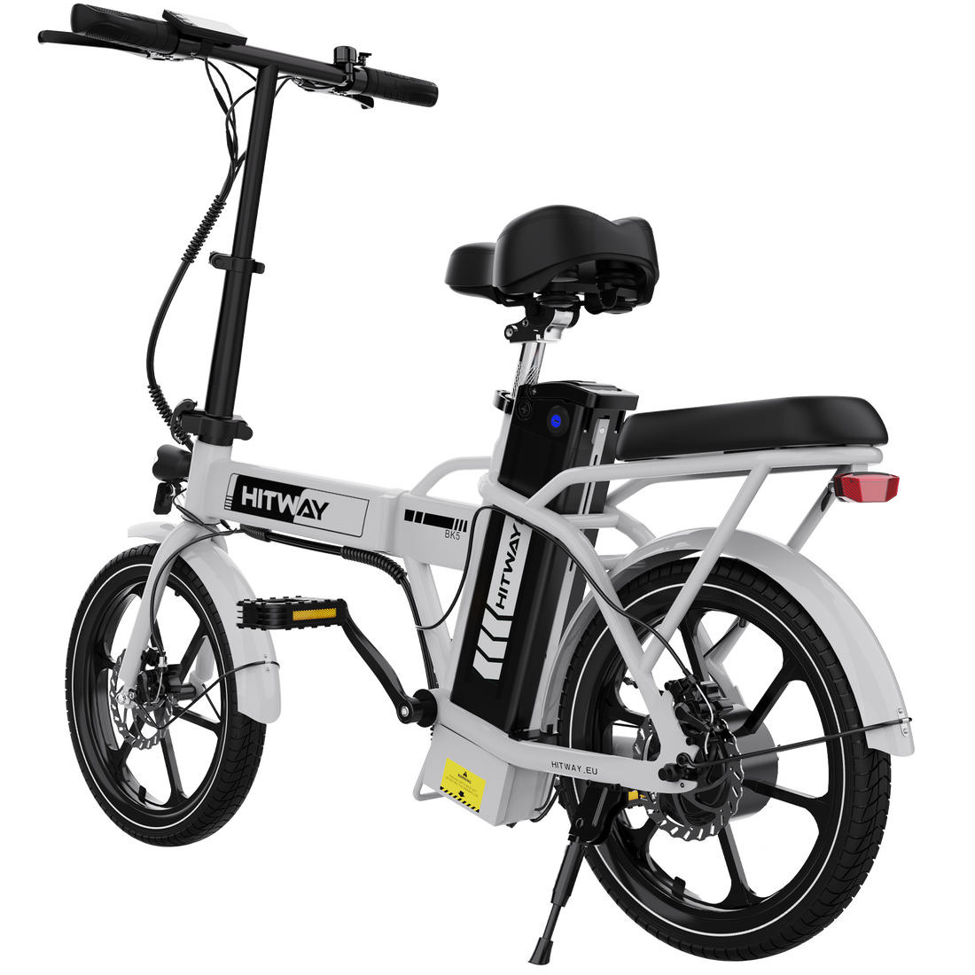 Hitway BK5 2025 Version 250W 16" Foldable Electric Bike 36V 8.4Ah Battery Compact City E-Bike Dual Suspension