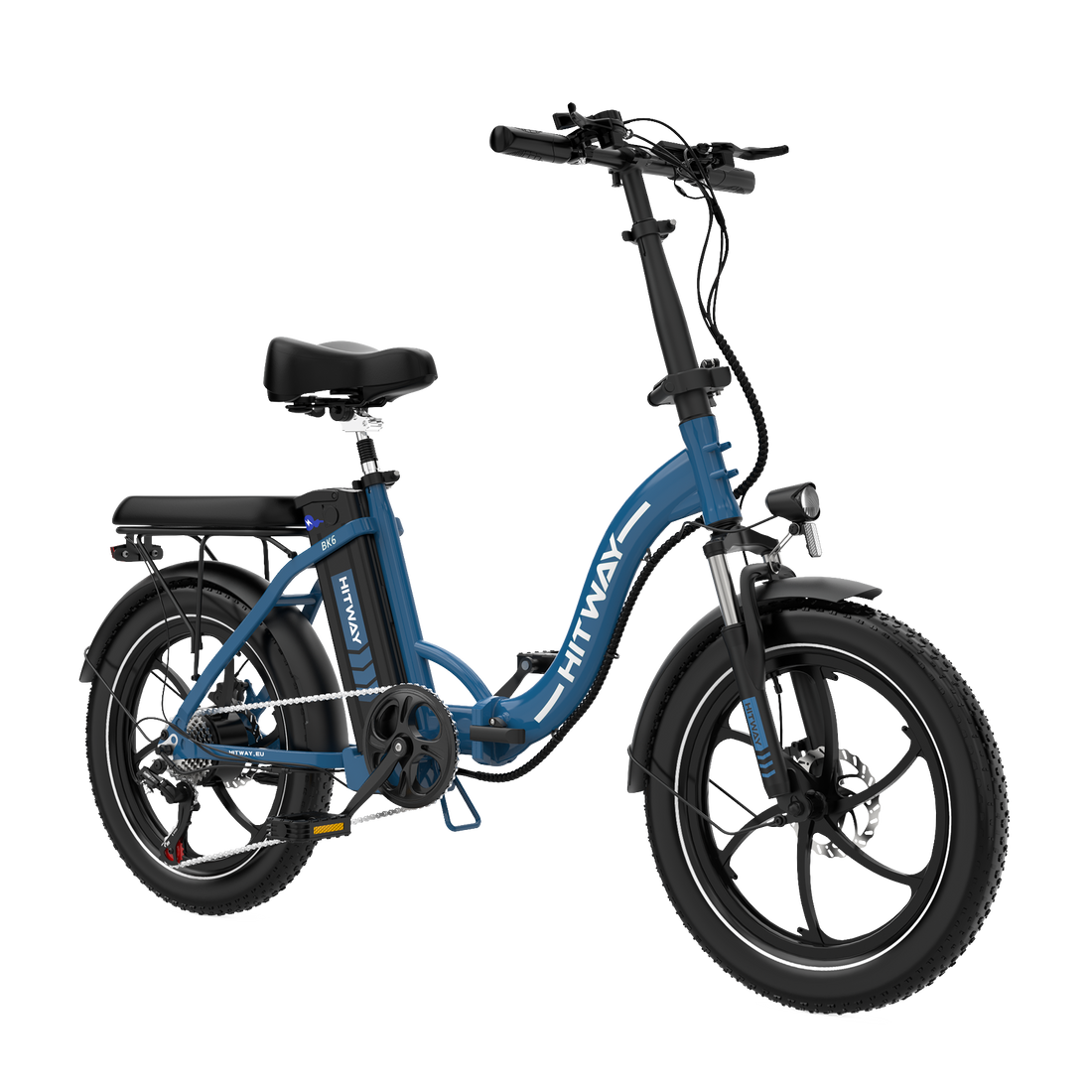 Hitway BK6S 2025 Version 250W 20" Fat Tire Foldable Electric Bike 36V 12Ah Battery Step-Through Cruiser