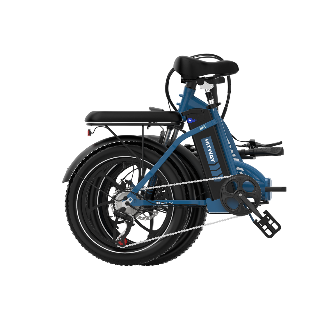 Hitway BK6S 2025 Version 250W 20" Fat Tire Foldable Electric Bike 36V 12Ah Battery Step-Through Cruiser