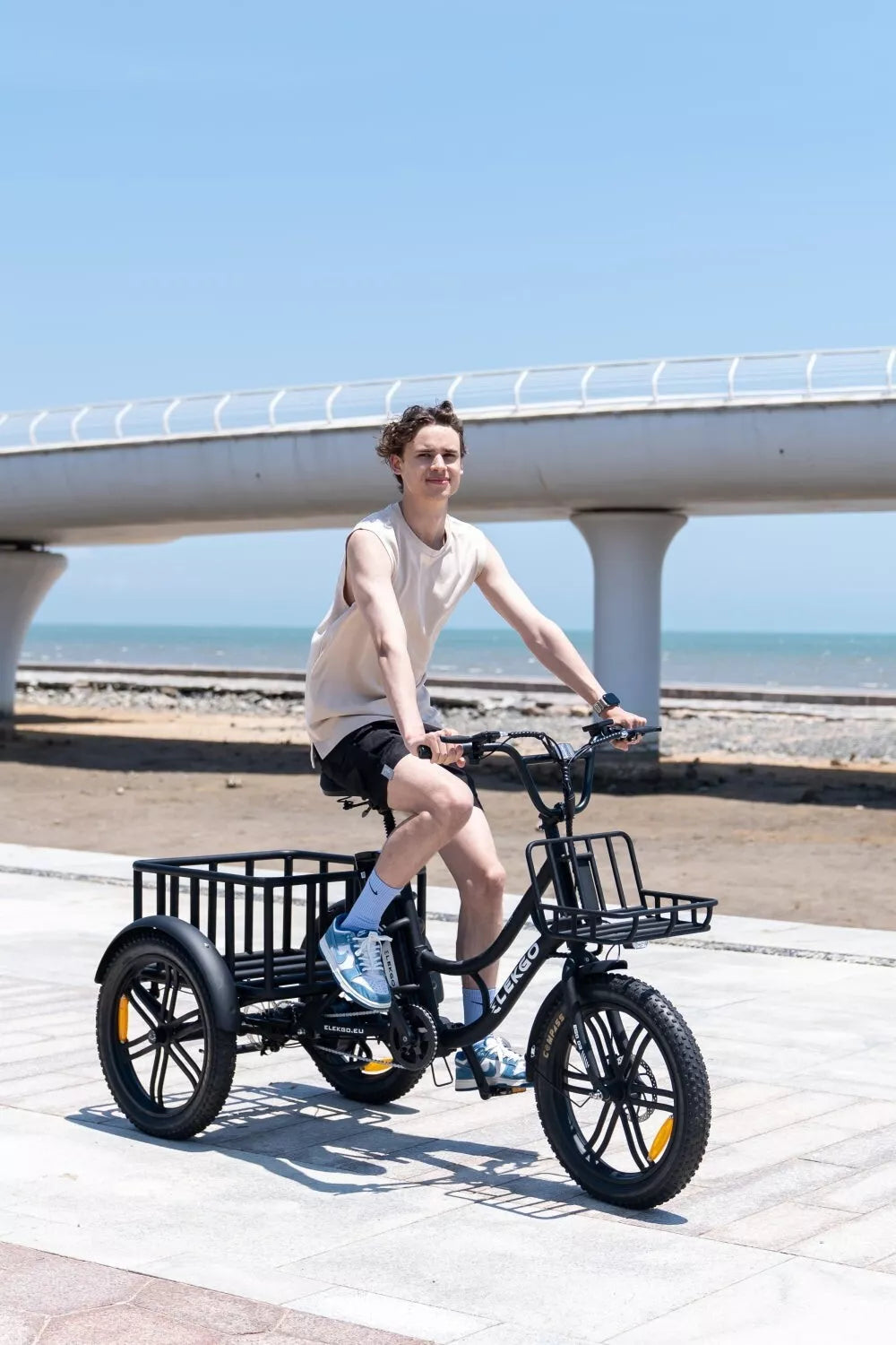 Hitway EGO 03 2025 Version 250W 20" Electric Cargo Trike Tricycle 36V 18Ah Battery Heavy-Duty Delivery & Utility E-Bike