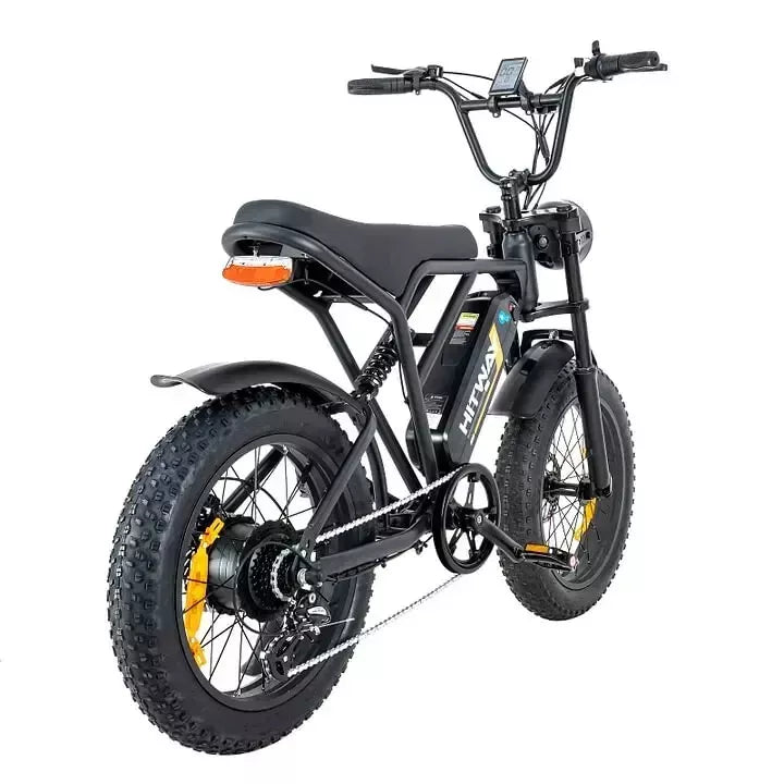 Hitway BK29 2025 Version 250W 20" Fat Tire Electric Moped Style E-Bike 48V 15Ah Battery Retro Urban Cruiser