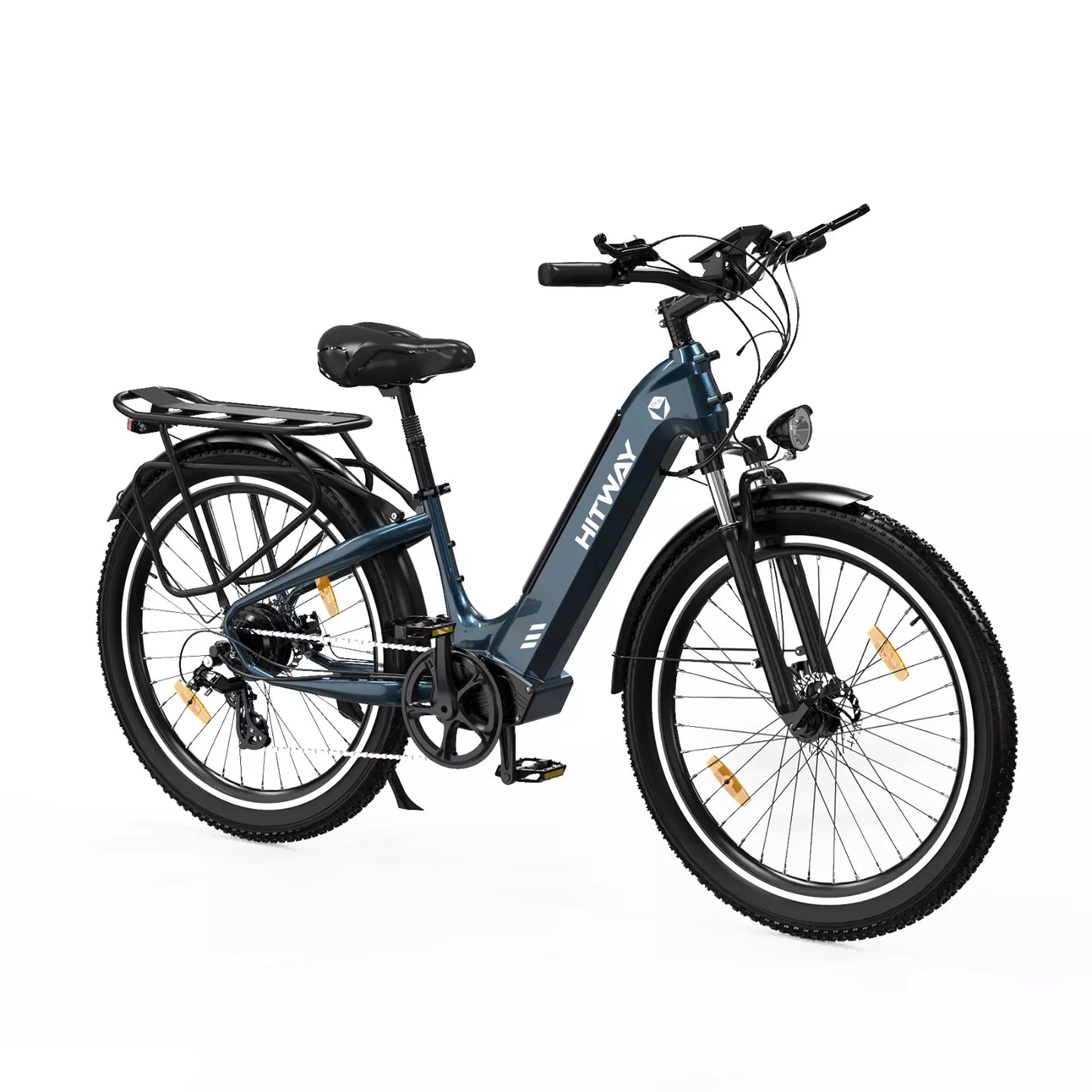 Hitway BK16 2025 Version 250W 26" Fat Tire City Cruiser E-Bike 48V 18Ah Battery Step-Through Comfort Ride