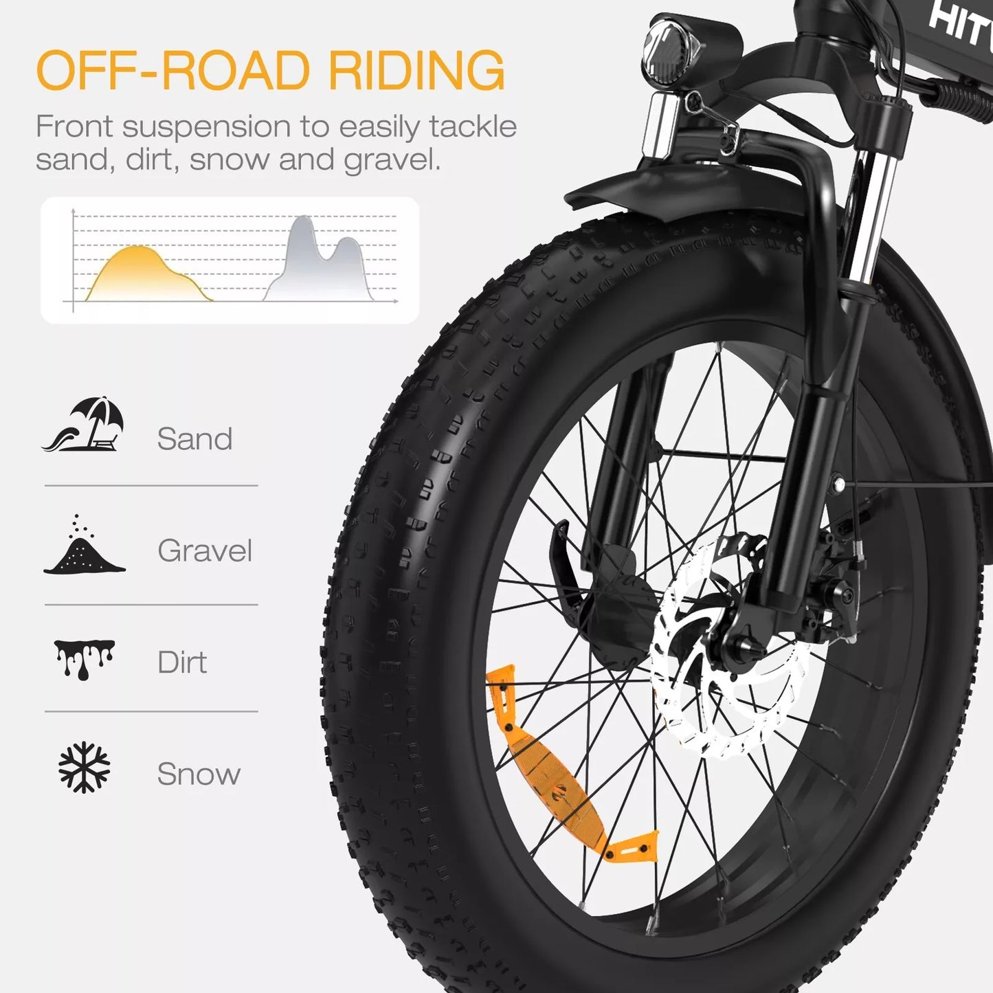 Hitway BK10SP 2025 Version 250W 20" Fat Tire Foldable Electric Bike 48V 13Ah Battery Enhanced Range Off-Road Ride