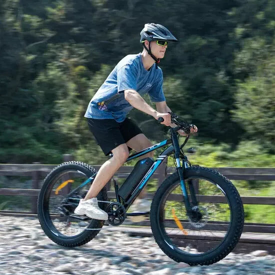 Hitway BK15 4.0 2025 Version 250W 26" Fat Tire Electric Mountain Bike 48V 15Ah Battery Rugged Terrain E-Bike