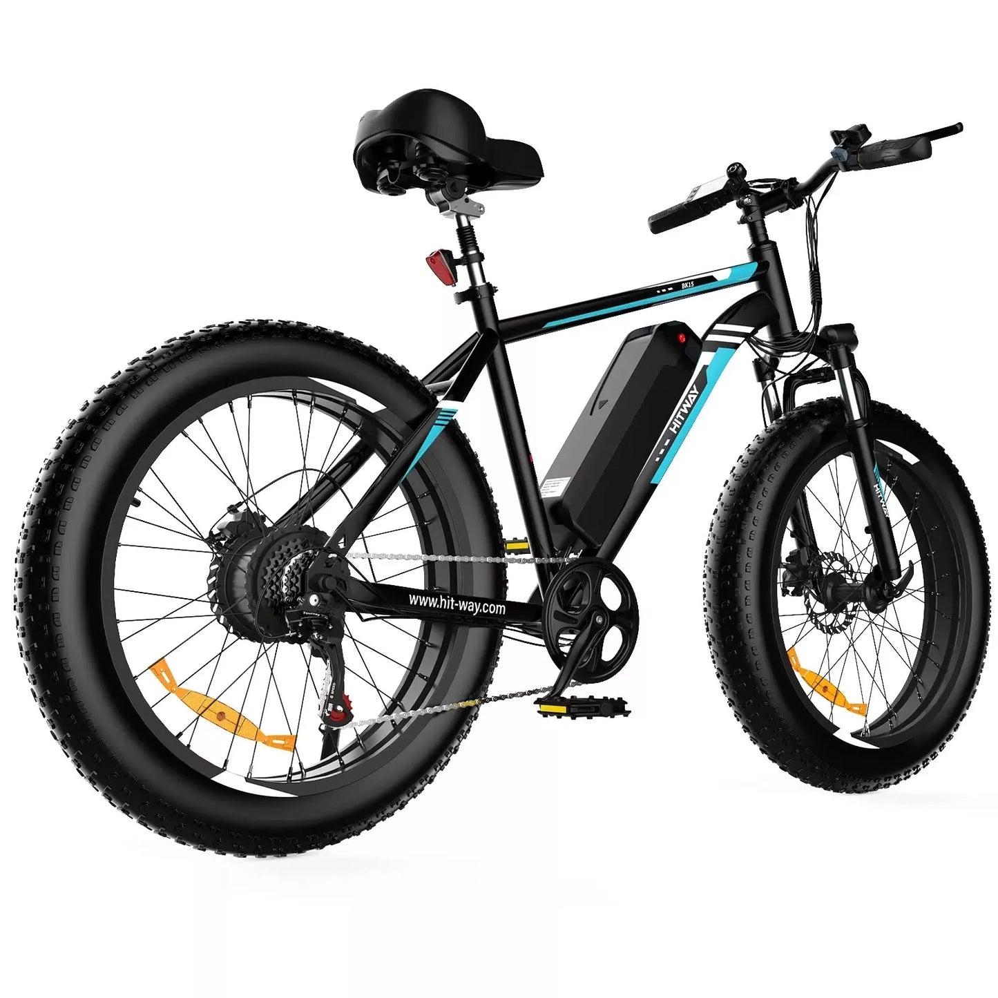 Hitway BK15 4.0 2025 Version 250W 26" Fat Tire Electric Mountain Bike 48V 15Ah Battery Rugged Terrain E-Bike