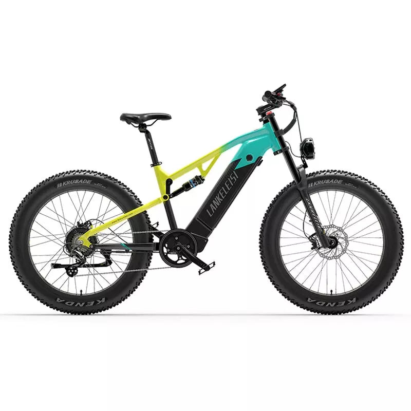 Lankeleisi RV800 Plus 750W Bafang Motor 26" Fat Bike Full Suspension E-Mountain Bike 20Ah Samsung Battery E-MTB