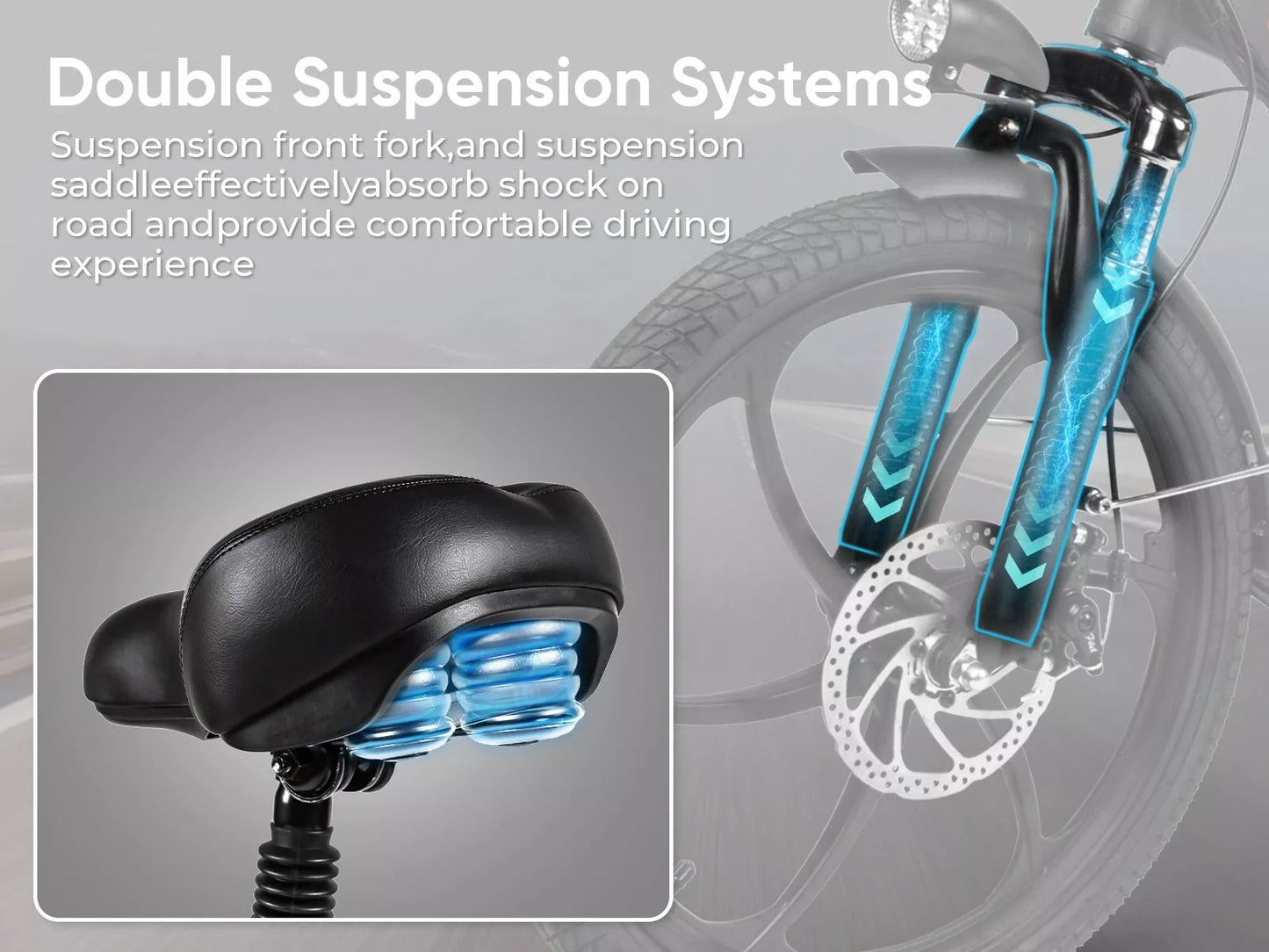 SAMEBIKE 20LVXD30-II 20-Inch Folding E-Bike, 48V 10AH, 350W, Magnesium Alloy Rim