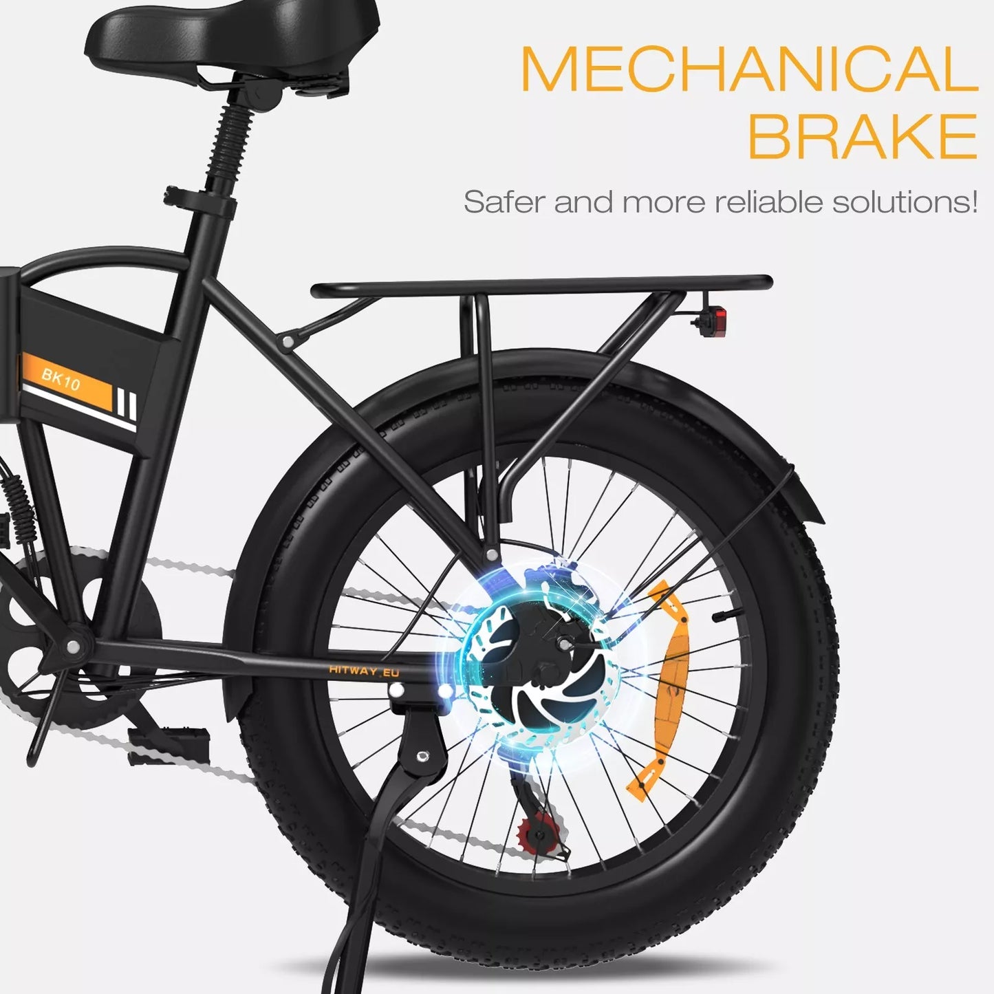 Hitway BK10SP 2025 Version 250W 20" Fat Tire Foldable Electric Bike 48V 13Ah Battery Enhanced Range Off-Road Ride