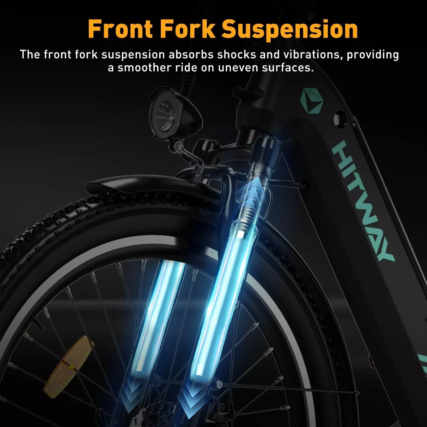 Hitway BK16 2025 Version 250W 26" Fat Tire City Cruiser E-Bike 48V 18Ah Battery Step-Through Comfort Ride