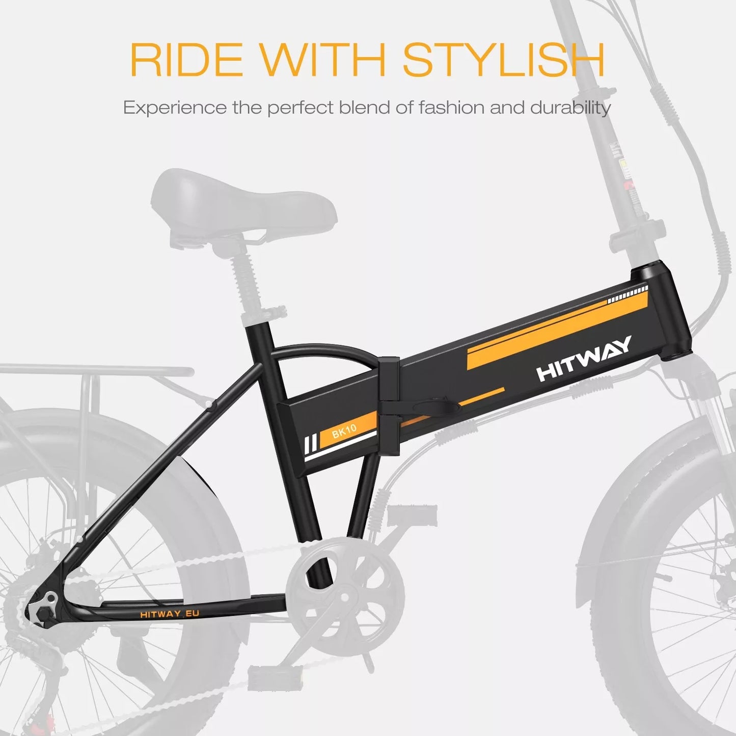 Hitway BK10SP 2025 Version 250W 20" Fat Tire Foldable Electric Bike 48V 13Ah Battery Enhanced Range Off-Road Ride