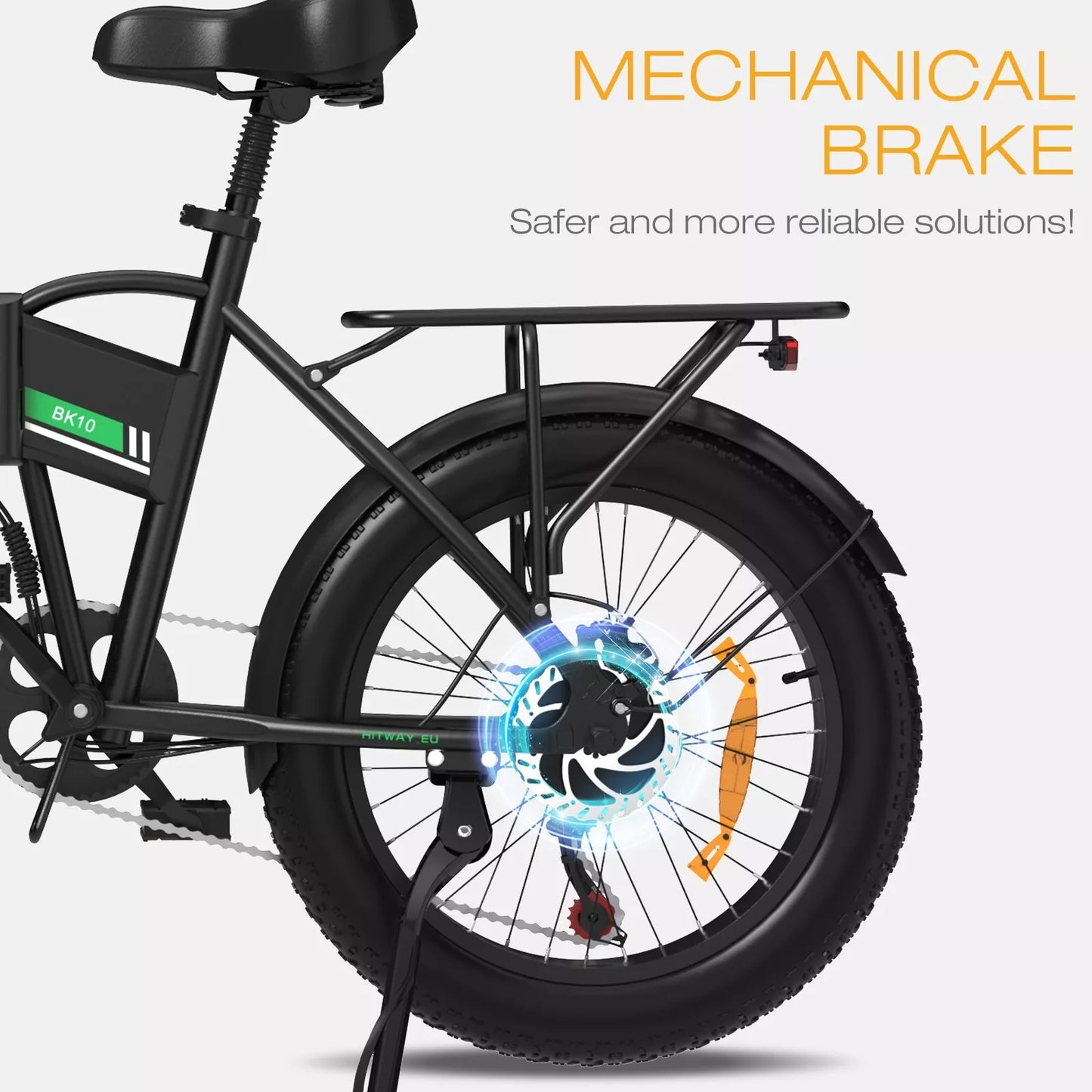 Hitway BK10SP 2025 Version 250W 20" Fat Tire Foldable Electric Bike 48V 13Ah Battery Enhanced Range Off-Road Ride