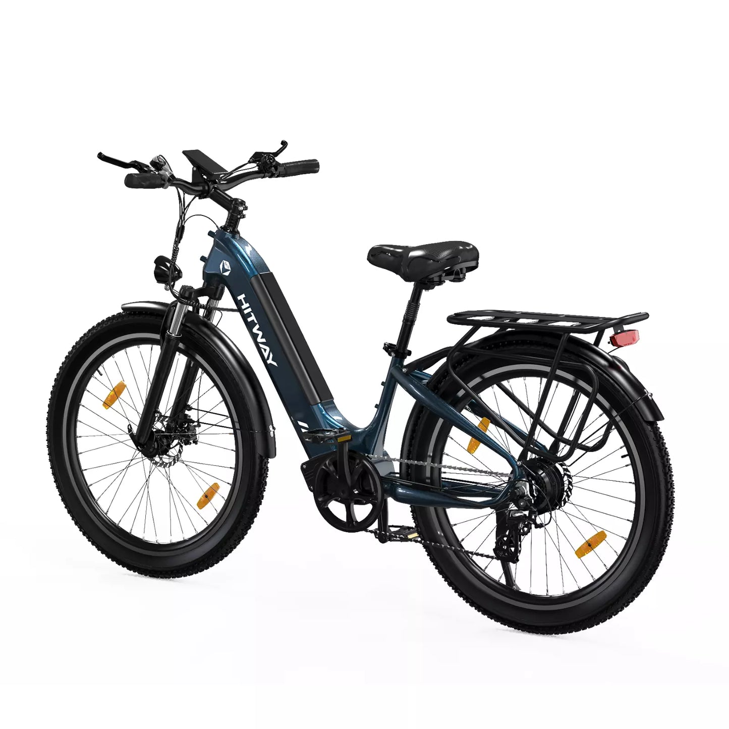 Hitway BK16 2025 Version 250W 26" Fat Tire City Cruiser E-Bike 48V 18Ah Battery Step-Through Comfort Ride