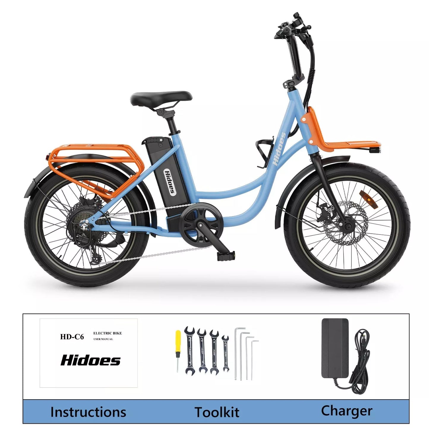 Hidoes C6 Fat Tire E-Bike – 250W Motor, 36V Battery, 24KMH, 40KM Range