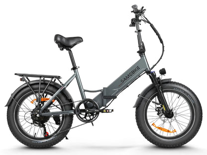 SAMEBIKE LOTDM200-II 20-Inch 750W Fat Tire E-Bike, 48V 13AH, NFC Function, LCD Display
