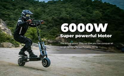 Quickwheel Explorer Folding Electric Scooter – Dual 3000W Motors (6000W Total) 60v 40Ah Samsung Battery, 85km/h Top Speed, 100km Range, High-Performance Adult E-Scooter