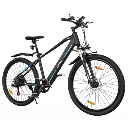 Hitway BK7S 2025 Version 250W 26" Mountain Electric Bike 36V 12Ah Battery Front Suspension Spoked Wheels