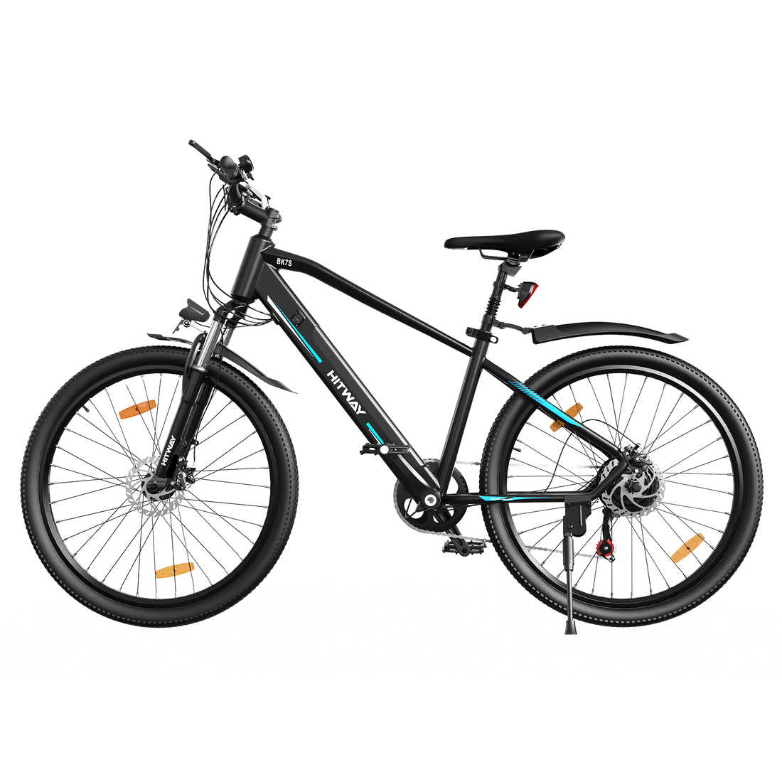 Hitway BK7S 2025 Version 250W 26" Mountain Electric Bike 36V 12Ah Battery Front Suspension Spoked Wheels