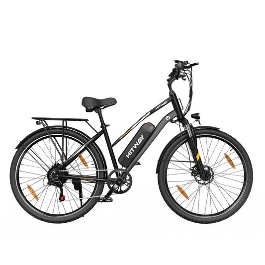 Hitway BK27 2025 Version 250W 28" Trekking Electric Bike 36V 12Ah Battery City Hybrid with Spoked Wheels