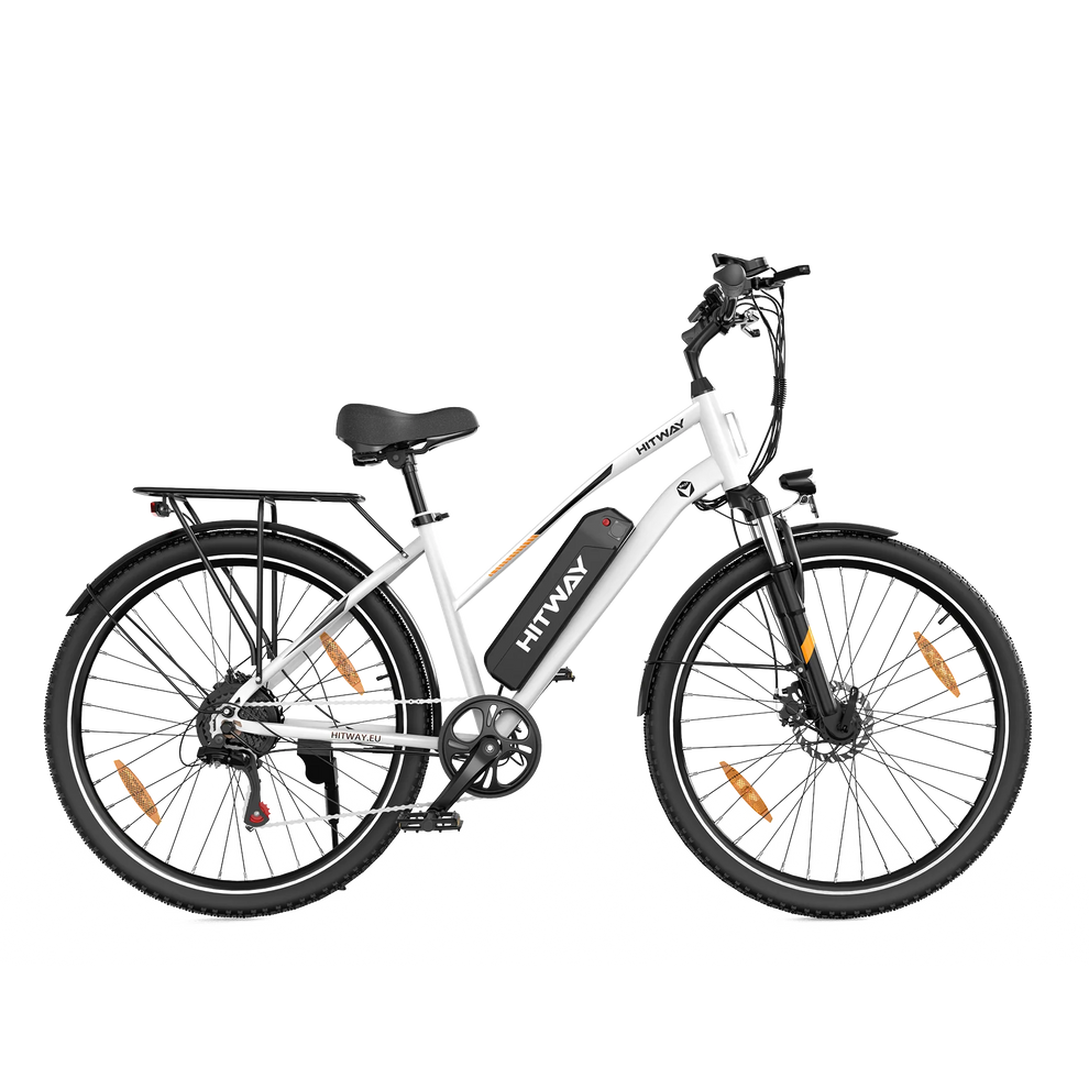 Hitway BK27 2025 Version 250W 28" Trekking Electric Bike 36V 12Ah Battery City Hybrid with Spoked Wheels